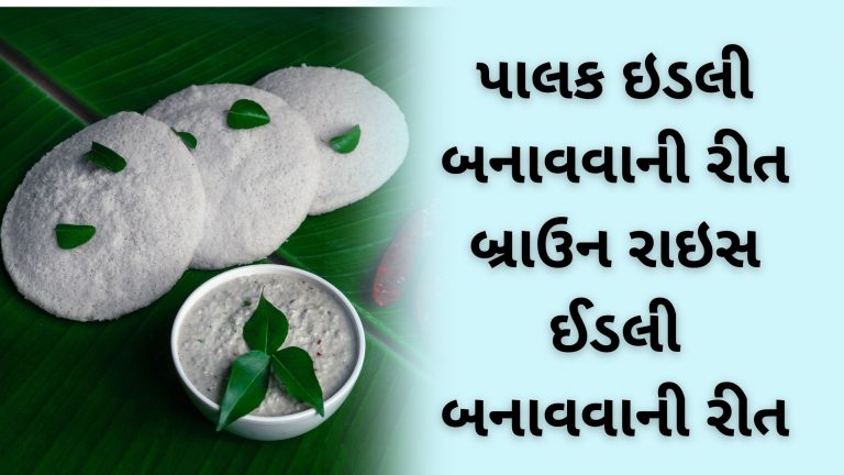 ઈડલી બનાવવાની સૌથી અલગ રીત, પાલક ઇડલી બનાવવાની રીત અને બ્રાઉન રાઇસ ઈડલી બનાવવાની રીત