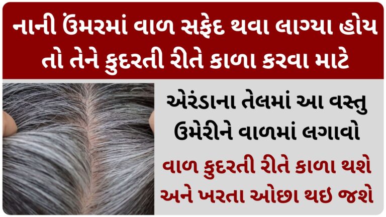 નાની ઉંમરમાં વાળ સફેદ થવા લાગ્યા હોય તો તેને કુદરતી રીતે કાળા કરવા માટે કરો આ ઉપાય
