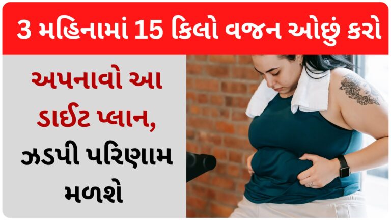માત્ર 3 મહિનામાં 15 કિલો વજન ઘટાડવા માટે અપનાવો આ ડાઈટ પ્લાન, ઝડપી પરિણામ મળશે