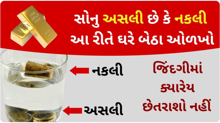 સોનુ અસલી છે કે નકલી આ રીતે ઘરે બેઠા ઓળખો, જિંદગીમાં ક્યારેય છેતરાશો નહીં