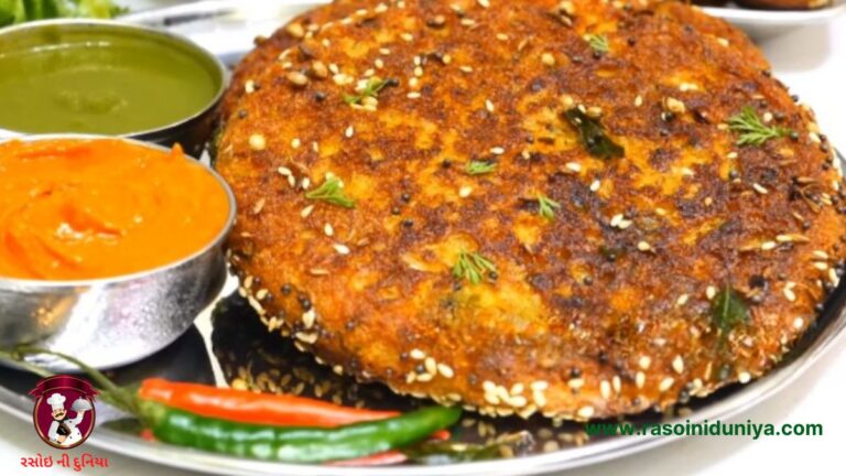 Instant Handvo Recipe in Gujarati | વધેલી રોટલીમાંથી હાંડવો